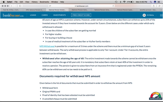 Withdrawal of National Pension System