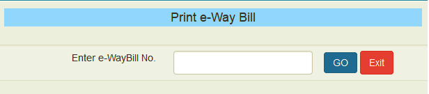 Print E-wayBill