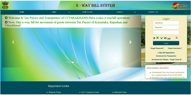 e-Way Bill Generation Portal